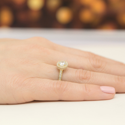 Pierścionek z Brylantami 0,87ct ze złota próby 585. W-0508/50